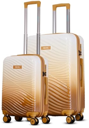 PREVEL Dunes Luggage Sets of 2 | 100% Polycarbonate Suitcase - Cabin (20 Inch) + Check-in (28 Inch) | Hard Shell 8 Spinner Wheels 360° Spinner | Lightweight & Durable Luggage | Water Repellent