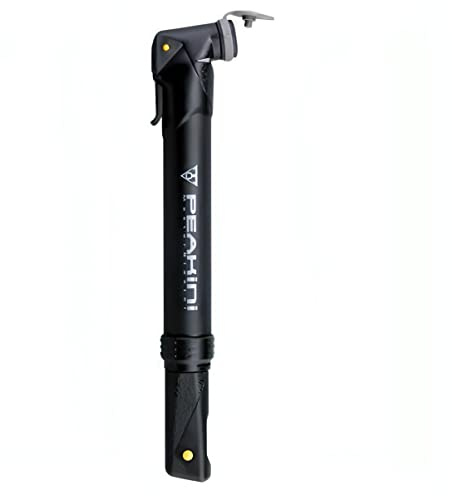 Topeak Peakini II Bike Hand Pump – Compact & Lightweight, Fits Presta, Schrader & Dunlop Valves,120 PSI, Includes Side Mount Bracket