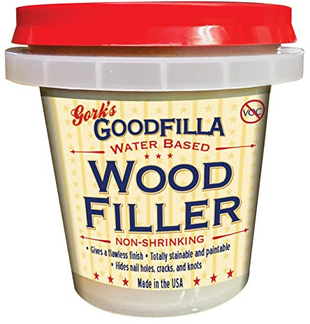 Goodfilla Maple/Beech/Pine, 8 oz, Wood and Grain Filler, Stainable, Sandable, Zero Waste, Non-Toxic, USA Made