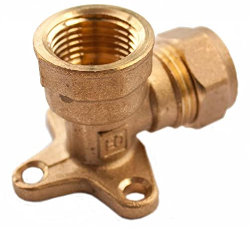 Oracstar Codo de placa de pared de compresión de 15 mm x 1/2 FI