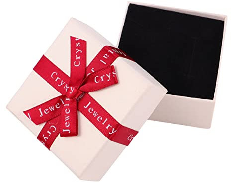 Abaodam 10pezzi Scatola Regalo Fiocco Piccola Scatola Di Caramelle Portagioielli Delicato Di Carta Imbottita in Cotone Per Anelli e Collane Regali Per Donne Amiche e Amanti