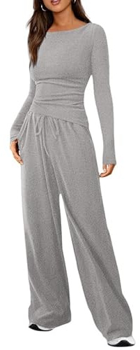 Haibang Tuta Donna Casual 2 Pezzi a Maniche Lunghe e Pantaloni Tute con Tasche e Coulisse Slim Fit Completo Sportivo Curvy Abbigliamento per Yoga Palestra Fitness Jogging Y2K Streetwear