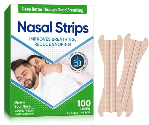 Nasenpflaster, Anti Schnarch, Nasenpflaster Besser Atmen, Extra Starker Nasenstrips, Lindern Eine Verstopfte Nase Aufgrund Allergien, Schnupfen-100 Stück