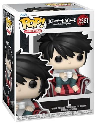 Funko Pop! Animering: Death Note - L - Samlarobjektsvinylfigur - Presentidé - Officiella varor - Leksaker för barn och vuxna - animefans - modellfigur för samlare och display
