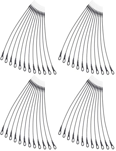 Alipis 50 Pezzi Cordino di Sicurezza in Filo D’Acciaio Fibbia Magnetica per Abbigliamento Antitaccheggio Fascette Stringicavo Resistenti per Negozi e Supermercati Accessori Anti-Tag