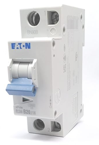 Eaton PLSM-B20/1N-MW Leitungsschutzschalter 20A 1P+N 1-polig+N B-Charakteristik LS-Schalter ( 242250 alt 244778)