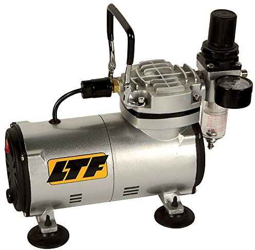 Asturo 2010900 Mini compressore da trasporto per aerografia, Argento/Grigio