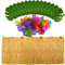 baotongle Hawaii Luau Tischröcke mit Künstliche Palmenblätter Tropischen Blumen Garten Strand Sommer Tiki Party Dekoration