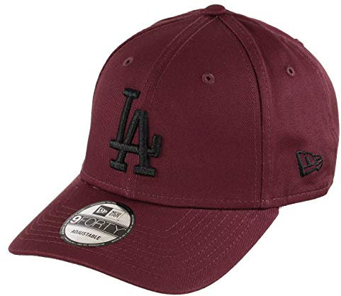 New Era Los Angeles Dodgers MLB Rear Logo Maroon/Black 9Forty Adjustable Cap - One-Size