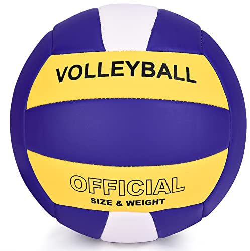 JC Gens Volleyball in offizieller Größe 5 für drinnen und draußen, weiches Polyurethan, Sporttraining, Strandsandspiel, Spielen für Teenager, Erwachsene, Anfänger