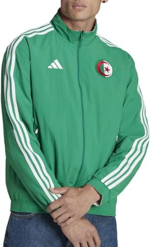 Adidas Argelia - Chaqueta reversible para hombre, color verde y blanco, blanco, S