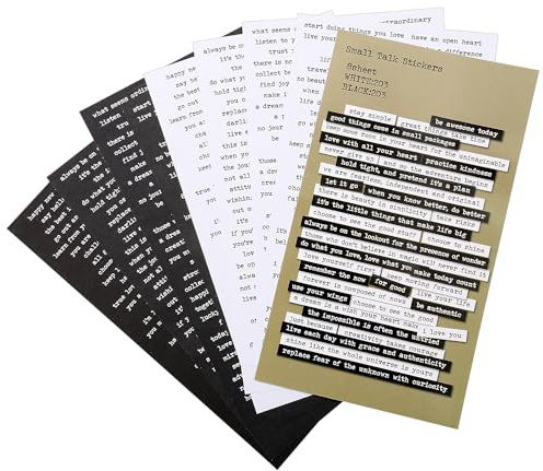 Rumyve Encouragement Stickers, 8PCS of Inspirational Bright Words Stickers, Motivational Scrapbook and Paper Stickers, Notebook Journal Envelopes