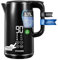 Wasserkocher mit Temperatureinstellung, 240 Min. Warmhaltefunktion, Komplette Edelstahlauskleidung, LED Kontrollanzeige, 1.7L Doppelwand Design, 2200W Schnelles Aufheizen, Trockenlaufschutz, Schwarz