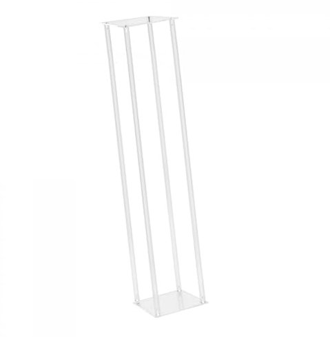 Kuntesetty Soporte de Flores Acrílico, Pedestal Minimalista para, Cuadrado, 25x25x100cm