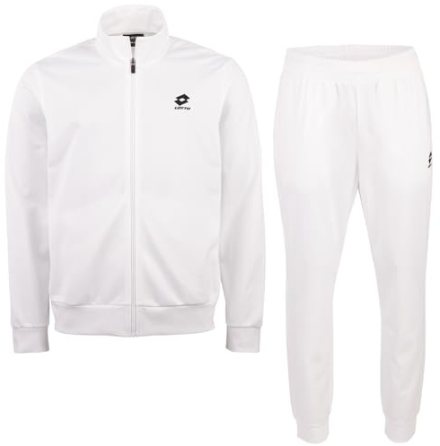 Lotto Men 1124055, Regular Fit Training Suit, bianco brillante, L, bianco, L