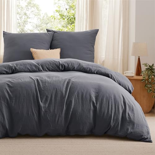 Bedsure Funda Nordica Cama 150 - Gris, Funda de Edredón 240x220