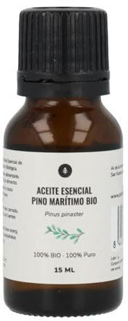 PLANETA HUERTO | Aceite Esencial de Pino Marítimo Bio 15 ml - Descongestionante, Antiinflamatorio y Relajante Muscular Natural para el Sistema Respiratorio y Circulatorio