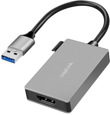 LogiLink UA0233A - USB 3.0 zu HDMI Adapter (USB-A Stecker zu HDMI-A Buchse), 0,15 m