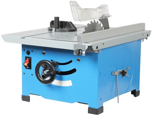 Sierra circular de mesa, altura de corte de 54 mm (ángulo de 90°), hoja de sierra de 45 mm (ángulo de 45°), diámetro de 210 mm, sierra de mesa de 1400 W para cortar madera, procesamiento de muebles,