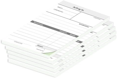 PRICARO Orderblock med genomslag Plain, A6 5 stycken