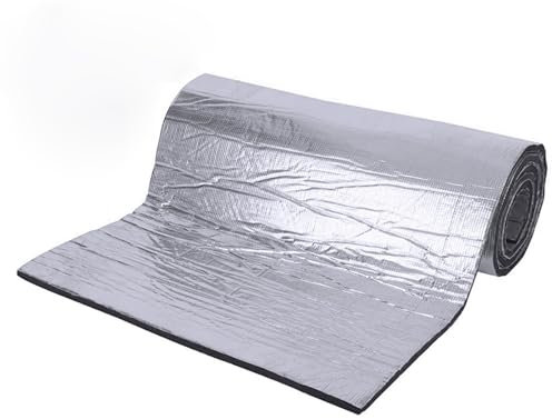 MUYOGRT Tapis de Voiture Isolant, Tapis D’Isolation Acoustique Isolant Thermique, Isolant Phonique Voiture Thermique Sonore Autocollant Imperméable pour Moteur Toit Fenêtre