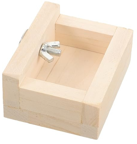 BESPORTBLE Suministro de Mascotas Tazas Colgantes de Reptiles Copa cooperativa Comedero de Madera Alimentador de Madera para roedores Plato de alimentación para hámster alimentador de hámster