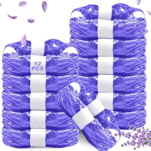 Dazhtu Lot de 12 Recharge Poubelle à Couches, 4,5M Sac Poubelle Couche Grande Capacité Étendu Épaissi Recharge, Bebe Recharge Sac Poubelle Couche Compatible, Violet