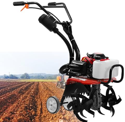 Zappatrice A Benzina Da 55 Cc, Motore Per Motozappa, Attrezzo Da Giardino Portatile, Aratro Fino A 400 Mm Di Larghezza/200 Mm Di Profondità, Per Aratura, Fresatura, Solchi E Diserbo