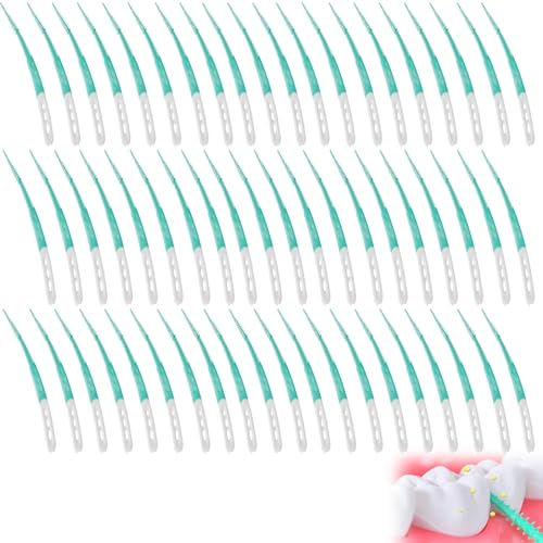 60 Piezas Cepillos Interdentales, Silicona Cepillo Interdental Reutilizable Hilo Dental Palillo de Dientes Cepillo de Dientes Herramienta de Limpieza Limpieza Dental Eliminación de Placa