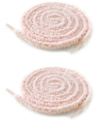 UamGlsob luddiga skosnören för sneakers, 10 mm (2/5 tum) söta breda tjocka fluffiga skosnöre strängar för vardagsskor