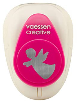 Vaessen Creative 21435-035 Motivstanzer, Medium Stanzer Engel, Schutzengel, Ausstanzung 2,5 cm Weit, Metall, lila, 6.5 x 4.5 x 4.4 cm