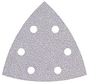 wolfcraft 5 Haft-Schleifblätter für Farbe und Lack, 95 mm I 1162000 I Körnung 80 I Schleifpapier für Delta-Schleifer I universell einsetzbar, hohe Standzeit