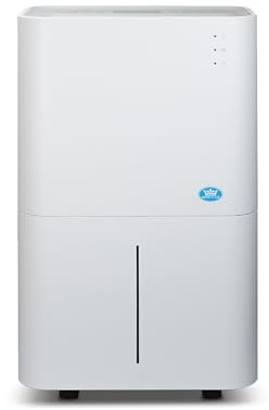 Prem-I-Air 20L Compressor Dehumidifier With Adjustable Humidity, Water Full Alarm, Quiet Operation, Continuous Drain, Washable Filters, Laundry Drying Mode, Castors For use in Home, Office and Shop.