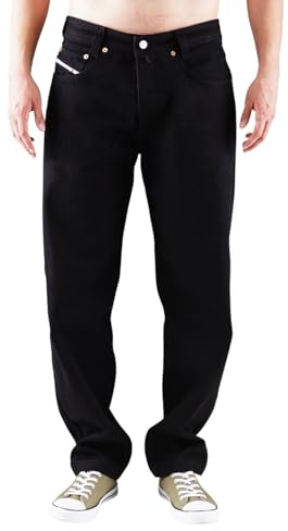 Picaldi® Zicco 472 Jeans | Loose & Relaxed Fit | Karottenschnitt Hose | Lässig & Locker Geschnitten (W44/L32, Black Black)