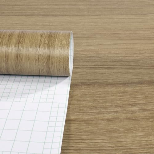 Warmiehomy Self Adhesive Wallpaper 60cm x 5m Wood Effect Sticky Back Plastic Roll Wall Paper Vinyl Film Peel and Stick Contact Paper for Furniture Sticker, Kitchen, Worktops