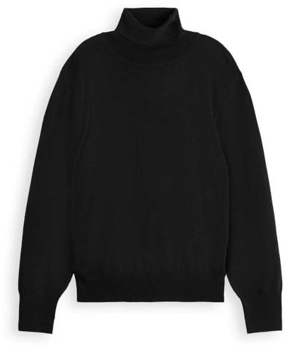 Scotch & Soda Relaxed-Fit Roll Neck Pullover, Suéter Mujer, Negro, M