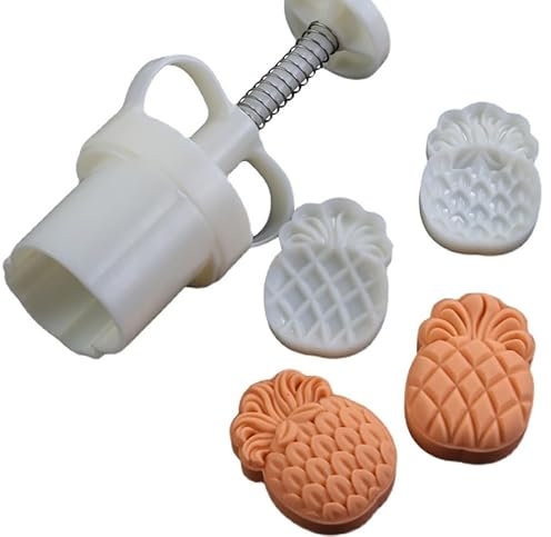 GZKDKZB Juego de 2 moldes para Tartas de Luna con Forma de piña, Molde para Tartas de Luna con presión Manual para Festivales del Medio otoño, Molde para Tartas de Luna, Molde para Magdale