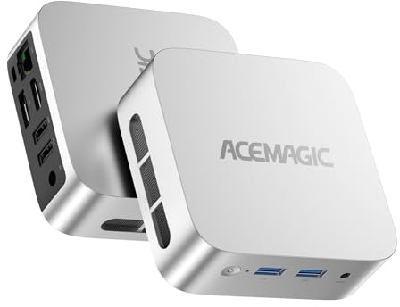 ACEMAGICIAN V1 Mini PC,12th Gen Ιntel Alder Lake N-95 Mini PC (bis zu 3,40 GHz), 16 GB DDR4, SSD M.2 de 256 GB con W11 Pro | RJ45 | 4K HDMI+DP | WiFi 5 para el hogar/la Oficina/la Escuela
