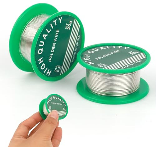 2Stks 0.8mm 2% Flussmittelgehalt Bleifreier Lötdraht, Sn99.3 Cu0.7 Kolophonium Kern Lötdraht Zubehör, 20g Gasfreier Lötzinn mit Flussmittel, Reparatur Lötdraht für Elektronische Bauteile