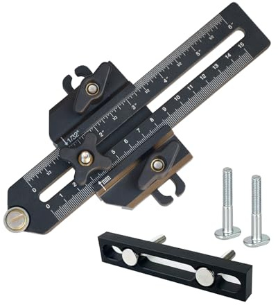 NOEAIKE Guide de scie à table gabarit mince, outil de travail du bois de précision pour une coupe précise et sûre des bandes fines, s'adapte aux fentes en T et U de 0,95 x 1,9 cm et aux fentes en T de