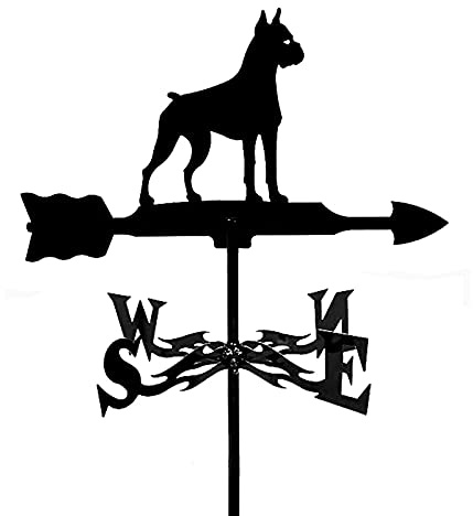 XJBTBA Väderflöjel, metallfigur väderhane, praktisk vindriktningsindikator, gårdsscen i vintagestil Hemma Utomhus Trädgårdshantverk Ornament (Hund)