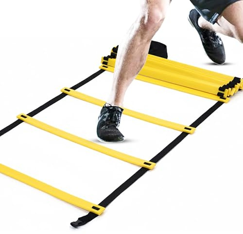 ND Sports Agility Ladder – Speed & Footwork Training Ladder with Flat Rungs – Adjustable Fitness Ladder for Football, Boxing, Coordination & Strength