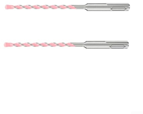 Honseadek 2 brocas de mampostería de 150 mm para herramientas giratorias de martillo SDS Plus, juego de brocas de ladrillo de hormigón con punta de carburo con vástago de acero de aleación (6 mm, 2