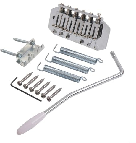 Gitarr Tremolo-system med material och teknik för musikers behov (silvervit)