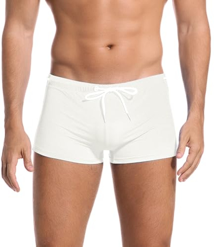 Donason Bañador Hombre Secado Rápido Pantalones Cortos de Natación Elástica Transpirable Boxer Bañadores de Playa Surf Piscina con Cordón y Suave Forro Frontal