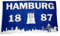 Fahne/Flagge Hamburg 1887 Silhouette 90 x 150 cm