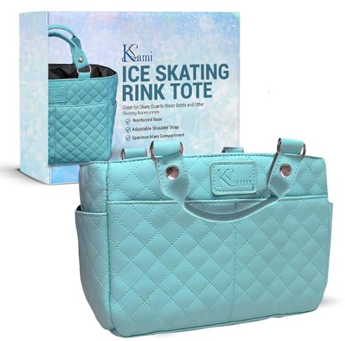 Kami-So Ice Skate Tote Bag | Figure Skate Storage Bag with Side Compartments & Carry Handle | Ice Skates Women’s Fit for Practice Essentials | Ideal for Skating Accessories & Gifts | Cloud Nine