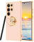 Fingic Samsung Galaxy S23 Ultra Case - 360° Ring Holder Kickstand, Hard PC & Soft TPU Rugged Bumper, Women's Full-Body Protective Case, 6.8, 2023, Rose Gold