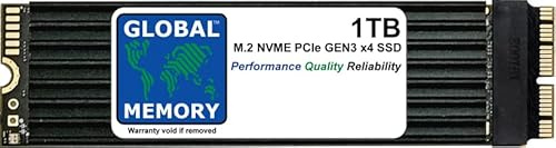 GLOBAL MEMORY Disco Duro SSD M.2 PCIe Gen3 x4 NVMe de 1 TB con disipador de calor para Mac Pro 2013