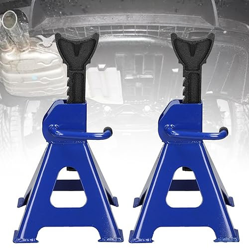 AUTOFU Auto Stützfuß, Kfz Stützböcke Werkzeug, Unterstellböcke 3T Wagenheber Ständer, Werkstattstände, Unterstellbock Höhenverstellbar von 290mm bis 430mm, 1 Paar